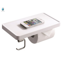 Accesorio de baño de minimalismo Titular de papel higiénico blanco ABS Titular de teléfono de baño